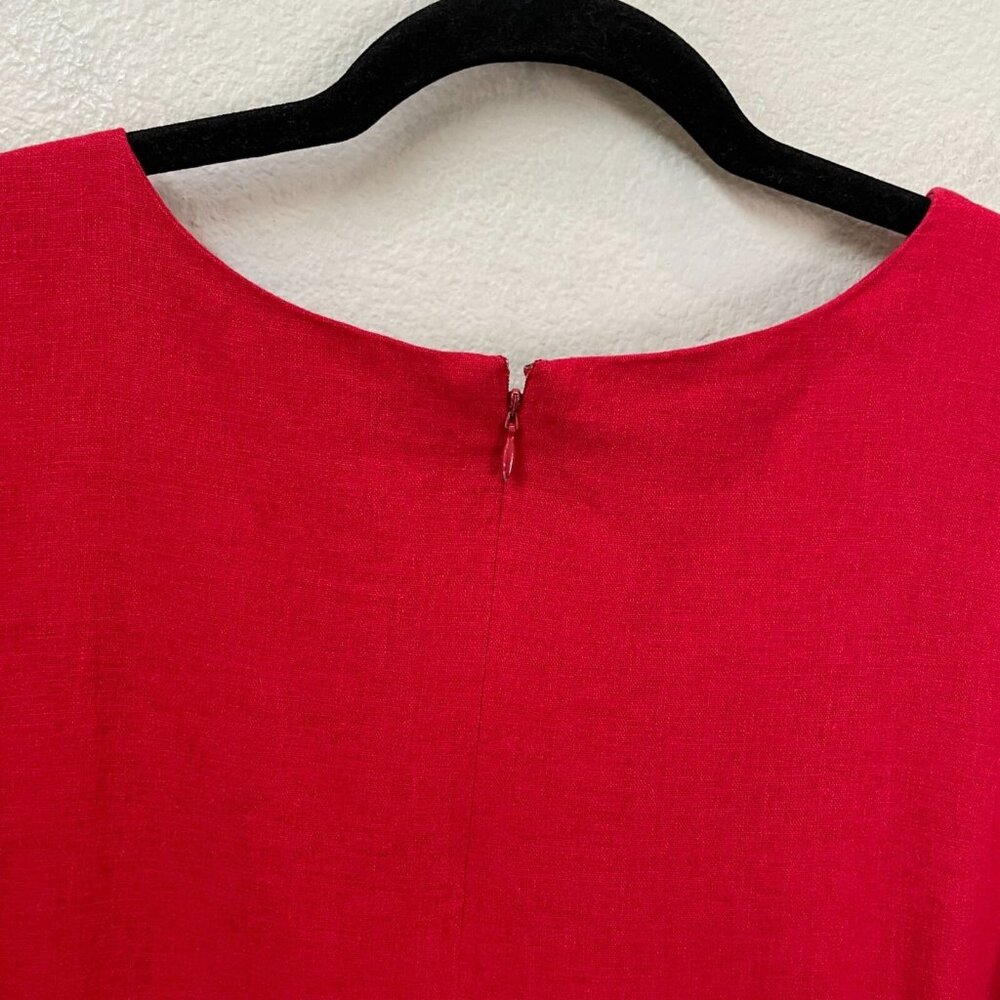 Coldwater Creek Womens Plus 22W Red Sleeveless Linen Blend Maxi Dress - Picture 7 of 8